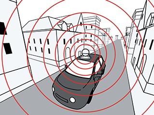 Mobile siren with spherical loudspeaker