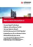 Elektronische Sirene ECN-D Datenblatt