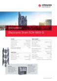 Electronic siren ECN-1800 D data sheet