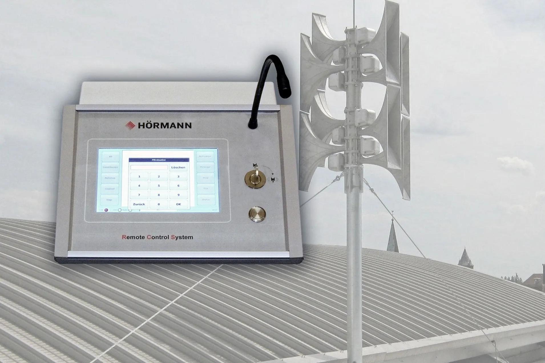 RCS control panel for siren warning systems