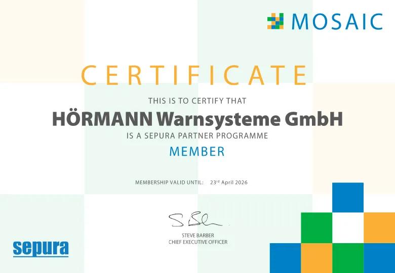 Mosaic Partnerschaft zwischen Hörmann Warnsysteme und Sepura