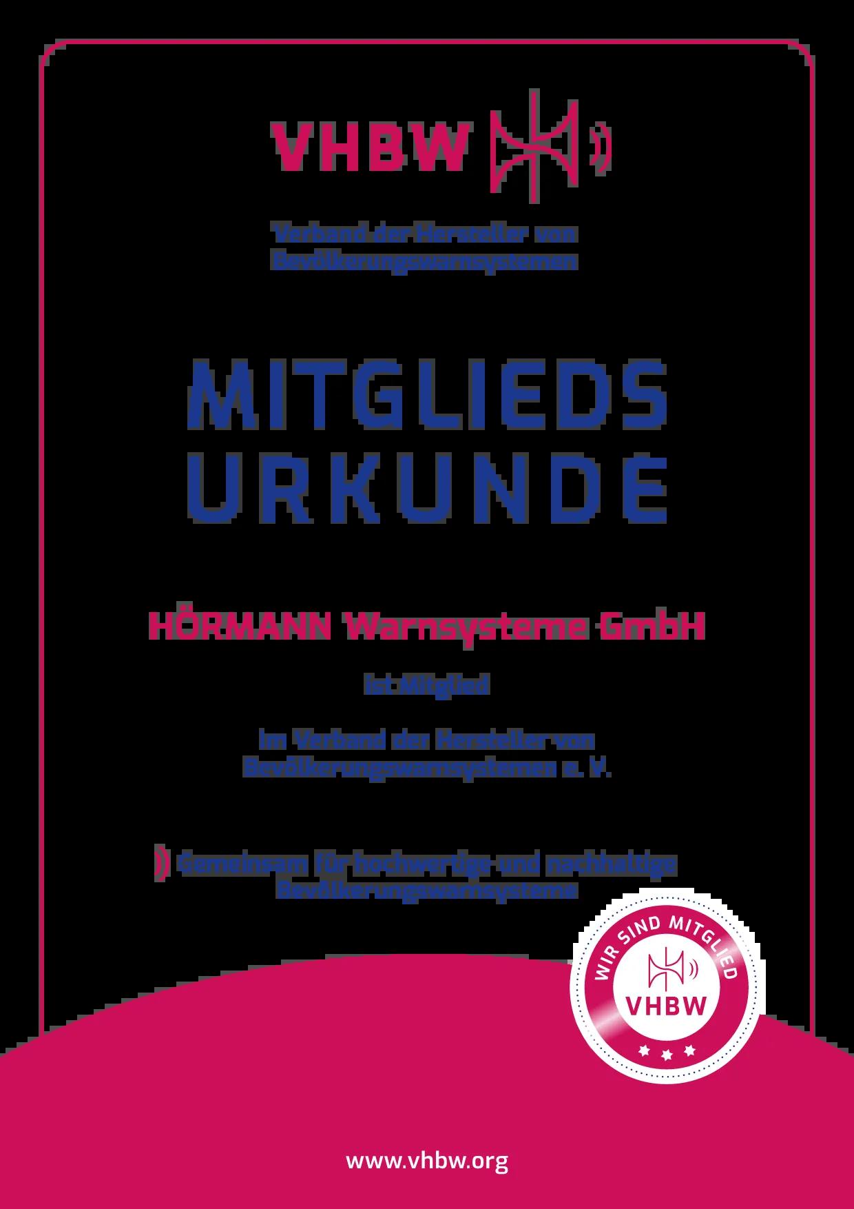 Verband der Hersteller von Bevölkerungswarnsystemen e.V. (VHBW)