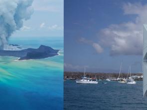 Volcanic eruption near Tonga - Ecuador sets off electronic sirens 