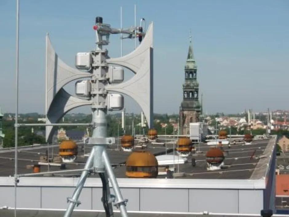 Sirene Zwickau Dachinstallation auf Tripod